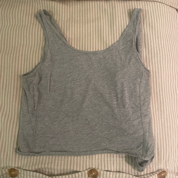 lululemon athletica Tops - Lululemon grey wrap top. Size 4.